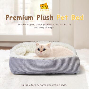 Самогріюче ліжко для котів Ruitena, 2-в-1, для котів та маленьких собак, миється, складається, килимок Pubby