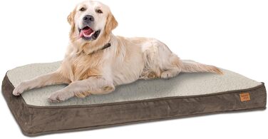 Килимок для собак IB Style Dreams, лежанка для собак, килимок-матрац, місце для сну середніх собак, лежанка для собак, знімний чохол, L (100x68 см), коричневий