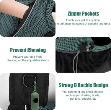 Сумка-слінг для собак NiCoLa: переноска для цуценят, чихуахуа, пуделів, бішон фрізе та котів. Ідеально для прогулянок, подорожей та відвідування ветеринара. Колір: сірий/чорний