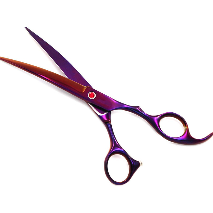 Набір професійних ножиць для грумінгу собак 6CR Edelstahl, набір для догляду за тваринами, ножиці для собак та котів (фіолетовий)