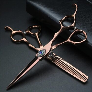 Набір професійних ножиць для собак, 17,5 см, з нержавіючої сталі. Ножиці для стрижки шерсті собак, котів та інших домашніх тварин. Ножиці для фінальної обробки та прямі ножиці в комплекті.