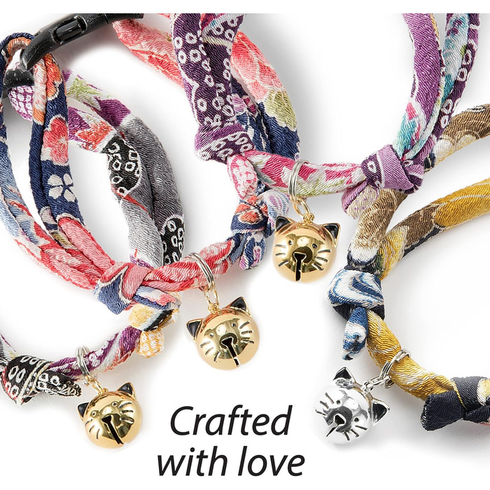 Нашийник для котів Necoichi Chirimen Hanabi Feuerwerk, фіолетовий