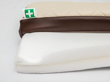 Ліжко для собак Hobbydog XXL Medico Lux, ортопедичне, штучна шкіра, чорне-сіре, 120x80 см