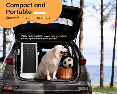 Рампа для собак PawStep 50893 – складана, з м'яким покриттям, для великих собак до 136 кг – для авто, SUV, вантажівок