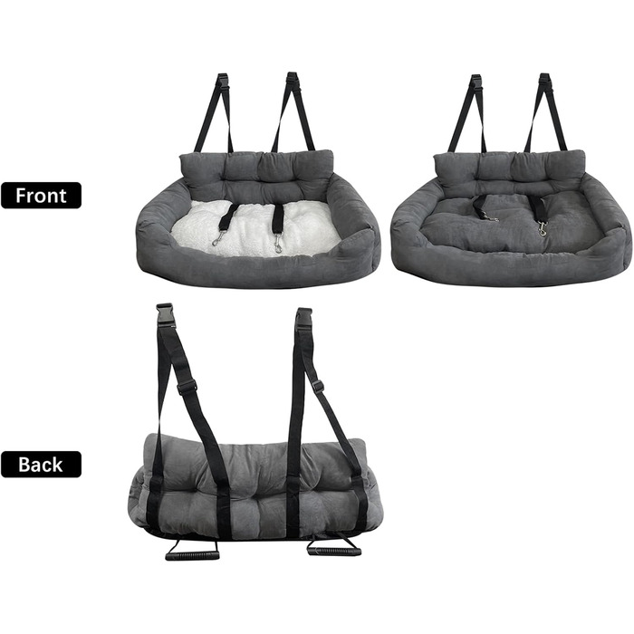 Підвищення для собак у автомобільне сидіння, автопідвищення для маленьких та середніх собак або котів, універсальне зручне ліжко для собак