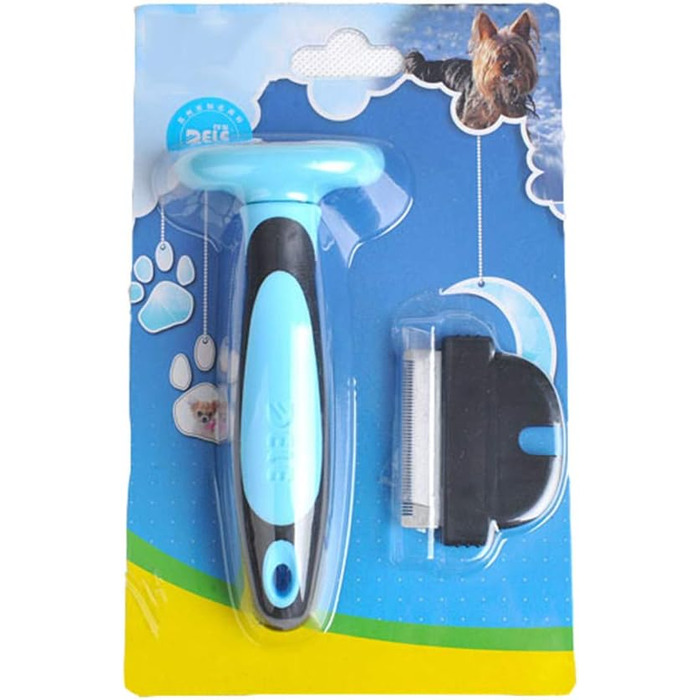 Щітка для догляду за тваринами, видалення шерсті, велика для котів, собак, кроликів, професійний інструмент, блакитна