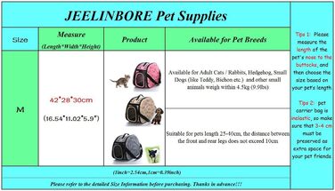 Транспортна сумка Praktisch Schön: дихаюча переноска для котів та собак, рожева, M