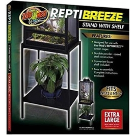 Zoo Med ReptiBreeze XL стіл-підставка з міцного металу з полицею, 65x62x71 см