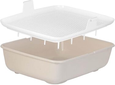 Котів туалет Schalentoilette з ситом для очищення, великий, бежевий