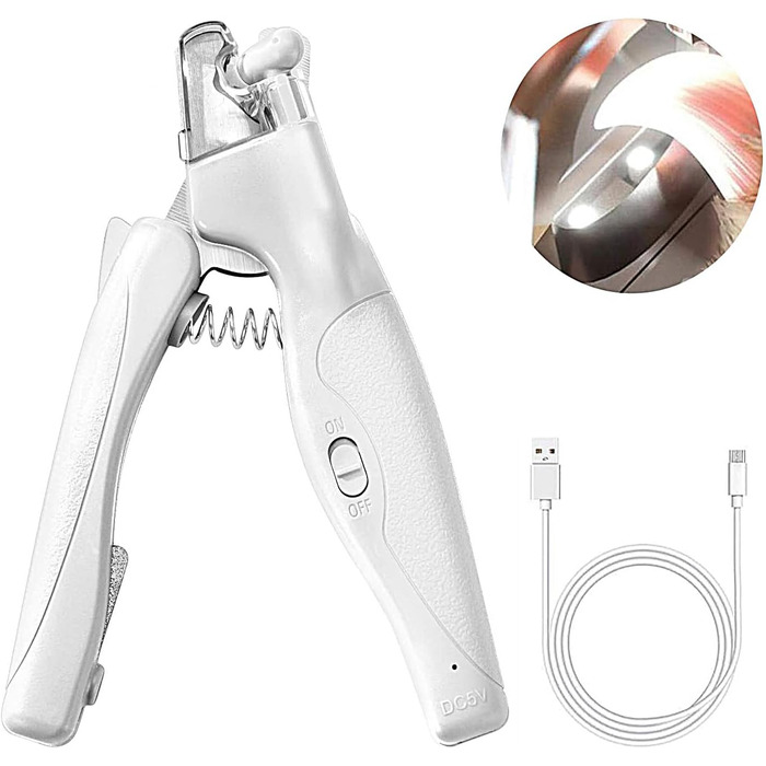 Професійний триммер для нігтів домашніх тварин з LED-підсвічуванням: для собак та котів середніх та маленьких порід, з високоякісною заточкою та пилочкою