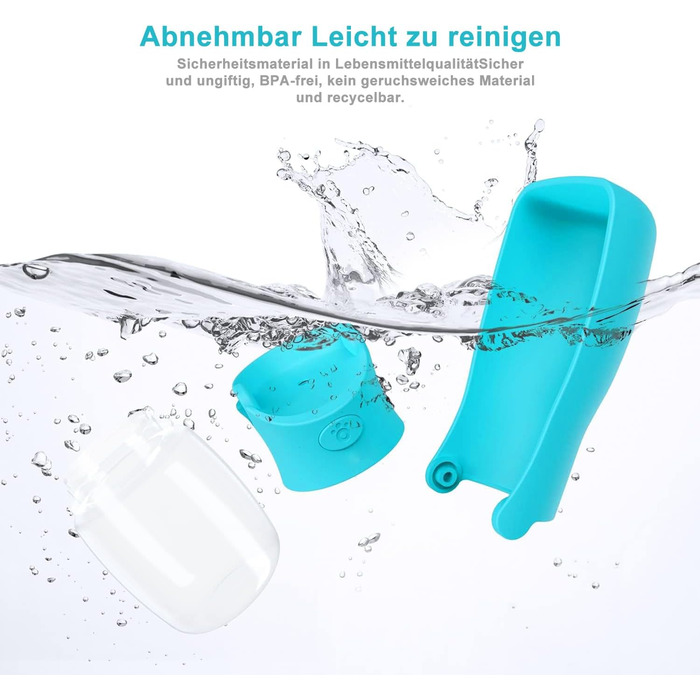 Водяна пляшка для собак на прогулянку 570мл або 350мл. Пляшка-поїльник для цуценят, малих, середніх та великих собак. Колір: блакитний