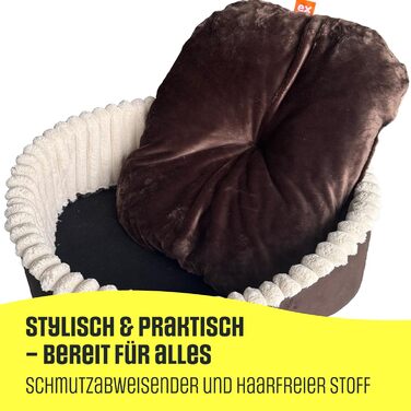 Лежанка для собак та котів, лежанка для тварин на велюрі, овальна, 60x50 см, сірий леопардовий принт