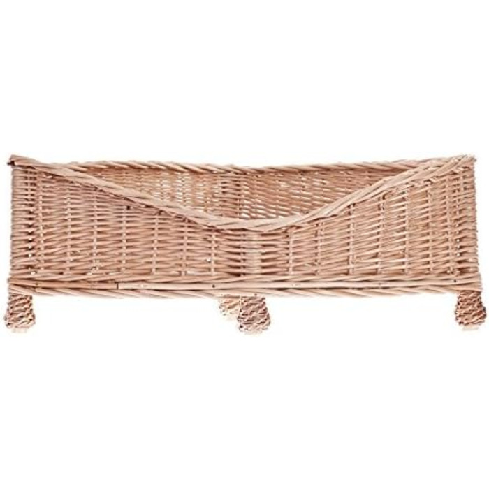 Лежанка для собак та котів з ротангу з м'яким матрацом, 53x53 см, H14/25