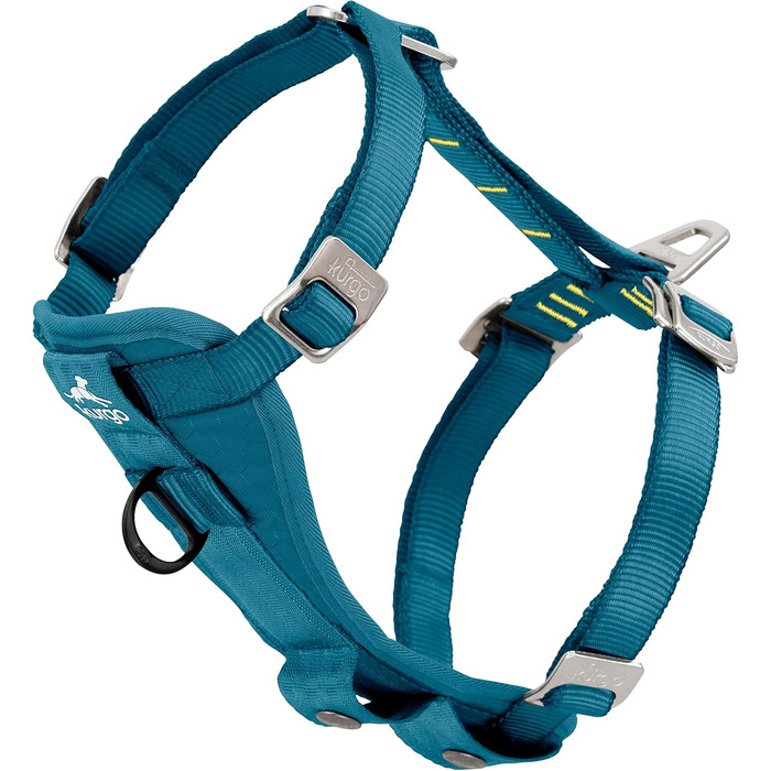 Автомобільна шлейка для собак Kurgo TRU-Fit XS, з м'якою грудкою, з автопаском, синя