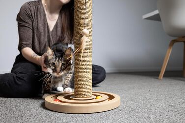 Дряпка для котів Karlie Kratzbaum Seegras з іграшкою, 44см, 30см