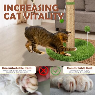 Драбина для котів HOMYHANDS, 82 см, з преміум сизалевим мотузком, 2 інтерактивні іграшки-м'ячики та іграшка-пір'їнка для дому