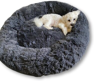 Килимок для собак Puppery Wolke 7 - Оригінальний, м'який лежак для собак, кошик, що можна прати (80 см, антрацит)