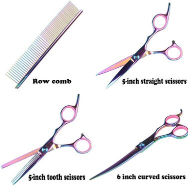 Набір для стрижки тварин QUNINE: професійні ножиці, тример, гребінець для собак та котів