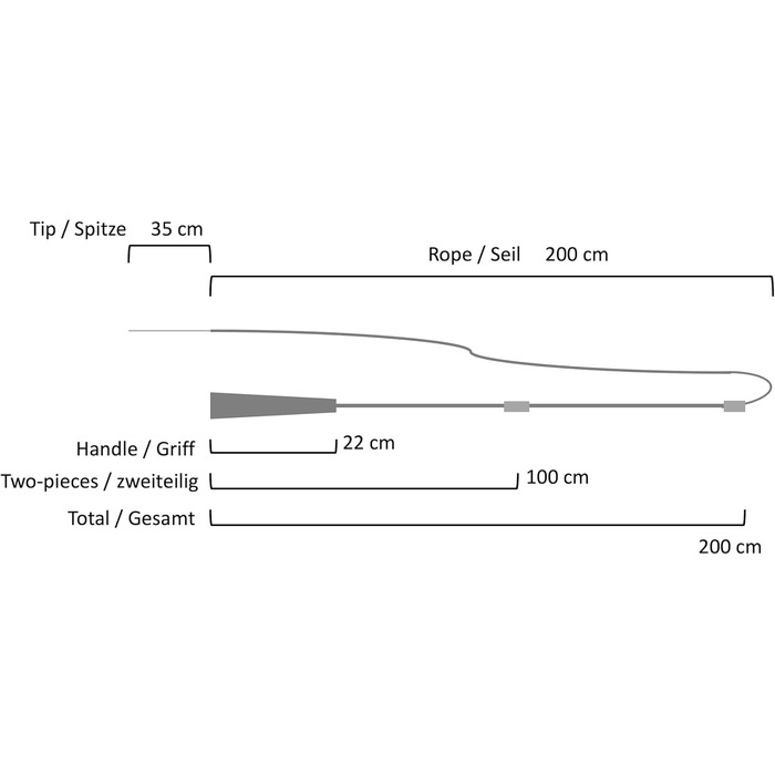 Лонже для коней JA Horse Longierpeitsche, 200 см, роздільна, з Neo-ручкою зеленого кольору