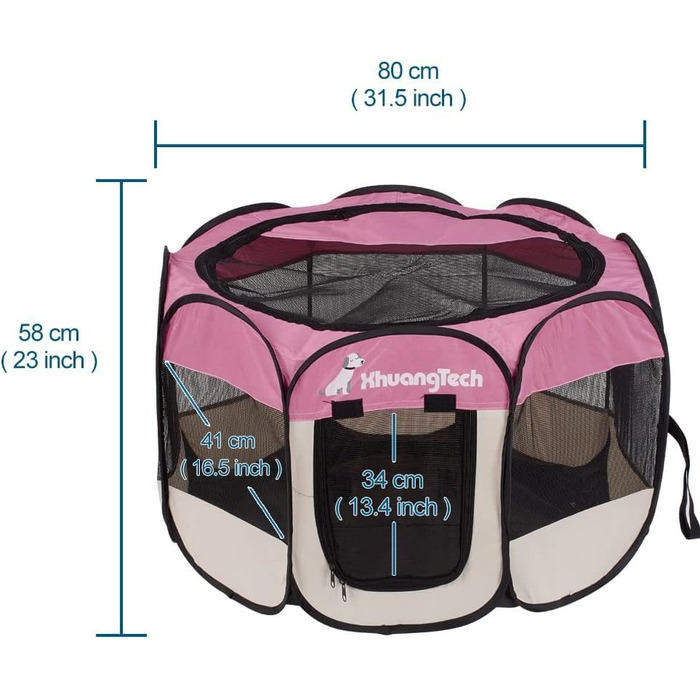 Клітка-манеж для собак та котів XianghuangTechnology, м'яка тканина, портативна, складана, для дому та вулиці