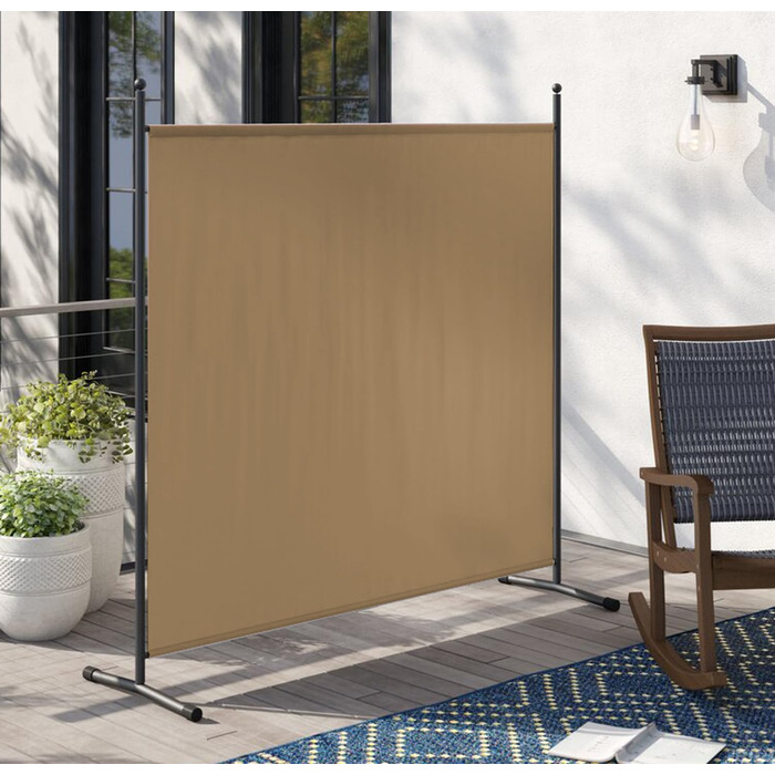 Ширма QUICK STAR Paravent з тканини, 150 x 190 см, бежева - для дому, саду, балкону