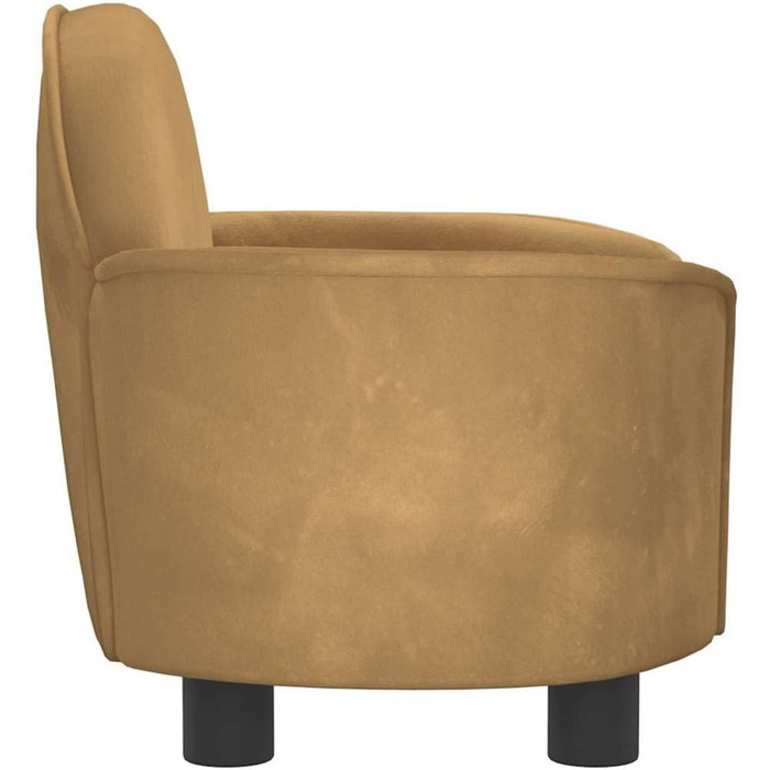 Ляжка для собак, м'яка, з подушкою, для маленьких собак та котів, велюр, коричнева