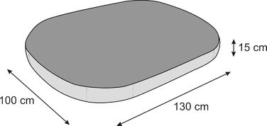 Килимок для собак, лежанка для собак, матрац для собак, овальний, великий розмір XXL (130x100 см), темно-коричневий