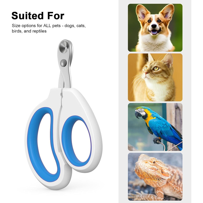 Ножиці для стрижки кігтів котів та інших дрібних тварин, синій колір