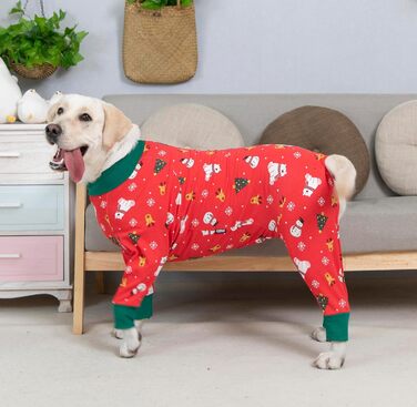 Комбінезон для собак великих порід, захисний, анти-шерсть, від лизання, для захисту ран, піжамний, розмір XXXL, 7XL, для святкування Різдва