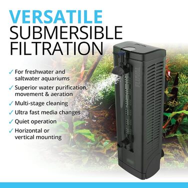 Внутрішній фільтр Fluval U4 для акваріумів 130-240л, 10Вт, з двома змінними поролоновими картриджами для великих забруднень