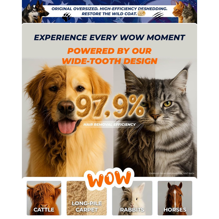 Гребінець для собак та котів з подвійним гребенем, для видалення ковтунів, з ручкою з дерева Сапелі. Підходить для німецьких вівчарок та тварин з середньою та довгою шерстю