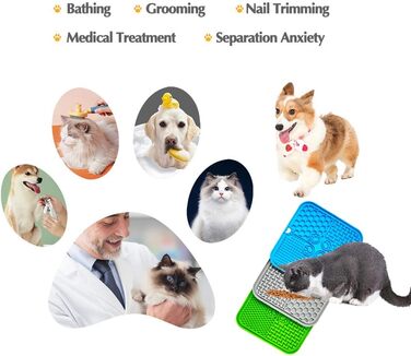 Килимок для повільного годування собак та котів, силіконовий, сірий - Slow Feeder для тварин