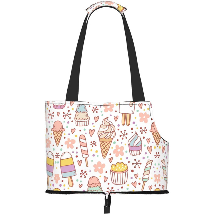 Сумка-переноска для собак та котів, мотив: морозиво, легка, зручна, для маленьких тварин