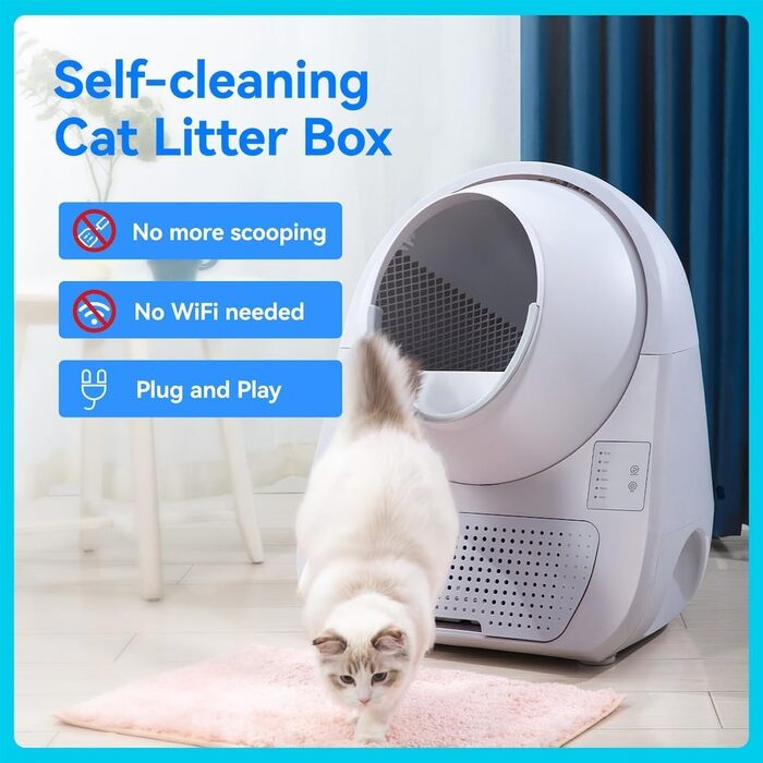 Автоматичний туалет для котів Catlink Young, самоочищення, дезодорація, безшумний, для котів 1,5-10 кг, підходить для кількох котів