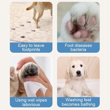 Автоматичний очисник лап для собак | Вологостійкий аксесуар для догляду за тваринами | Для дому, подорожей, кемпінгу, прогулянок (Рожевий)