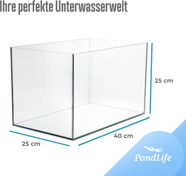 Акваріум Pondlife Becken: скло, тераріум, акваріум для прісної та солоної води (40-25-25)