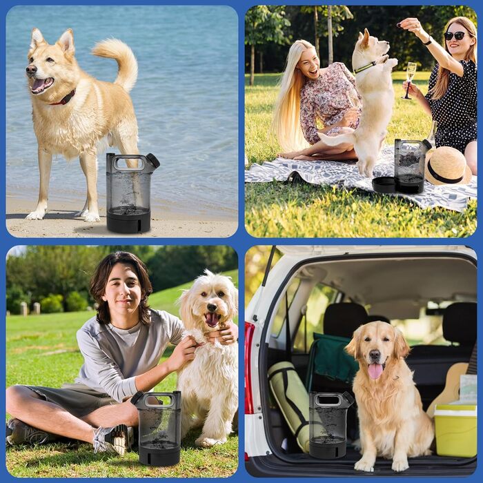 Водяна пляшка для собак об'ємом 2500 мл, портативна XXL велика, витокозахисна, для подорожей, парків, кемпінгу, походів (чорна)