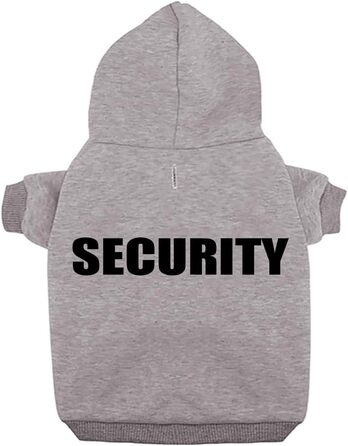 Світшот Izefia для собак Security Rdc: теплий пуловер з бавовни для маленьких та середніх собак, сірий, 4XL (обхват грудей 82 см)