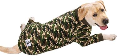 Піжама для собак, еластична, анти-волосся, пилонепроникна, для середніх та великих собак (34/60см, зелений олень)