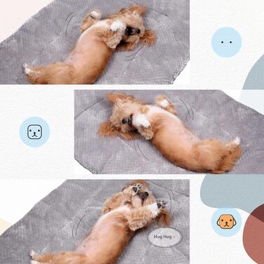 Килимок для собак та котів, 60x80 см, сірий - м'який, дихаючий, машинного прання