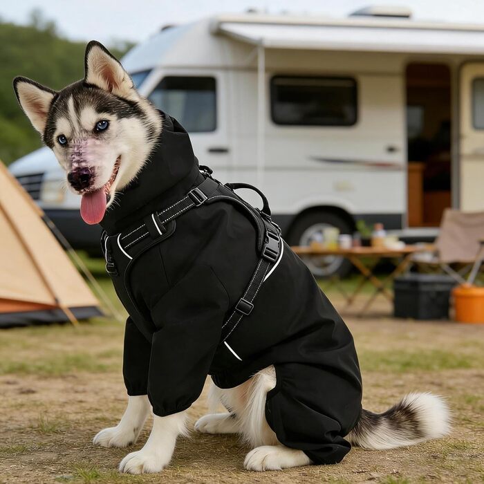 Зимовий теплий комбінезон для собак, водонепроникний, розмір 2XL | Ідеально для прогулянок в снігу та активного відпочинку