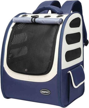 Рюкзак для тварин Galatée: зручний, дихаючий, для подорожей та прогулянок (синій)