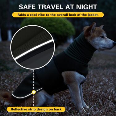 Заспокійливий одяг для собак Yanmucy 2 в 1: куртка для зменшення тривоги з капюшоном та захистом вух. Ідеально для собак, які бояться феєрверків та грози (зелений, M)