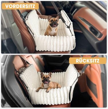 Автомобільне ліжко для собак MIXJOY: комфортне місце на задньому/передньому сидінні, сіре (бежеве)