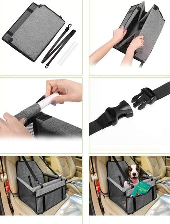 Водонепроникний, дихаючий килимок для автомобіля з тваринами, безпечний підйом, миється, матеріал Oxford, чорний