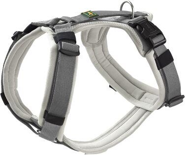 Нашийник для собак HUNTER Hundegeschirr Maldon UP, світло-сірий/сірий, м'який, комфортний, з 3M Scotchlite, 4-ступенева регулювання, з м'яким ручним захопленням (від S-M), розмір XS світло-сірий/сірий