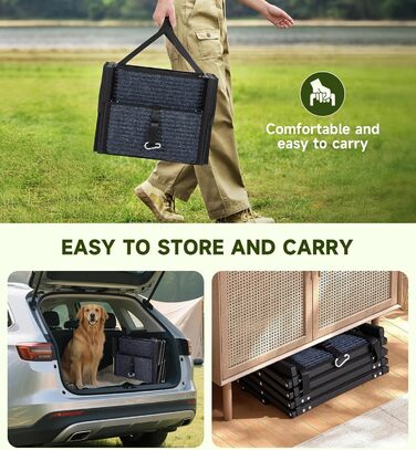 Рампа для собак у машину, складана, для великих собак, з антиковзким покриттям, 116x43x58 см