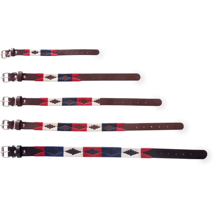 Шкіряний нашийник для собак Gaucho Goods The Patriot, розмір L, м'яка натуральна шкіра