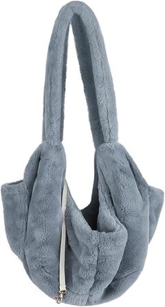 SIQITECH Сумка-переноска для собак та котів, плюшева, тепла, синього кольору