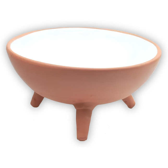 Керамічні миски для котів | Ручна робота, набір 2 шт. | Миски для корму та води, біло-сірі | з Каппадокії